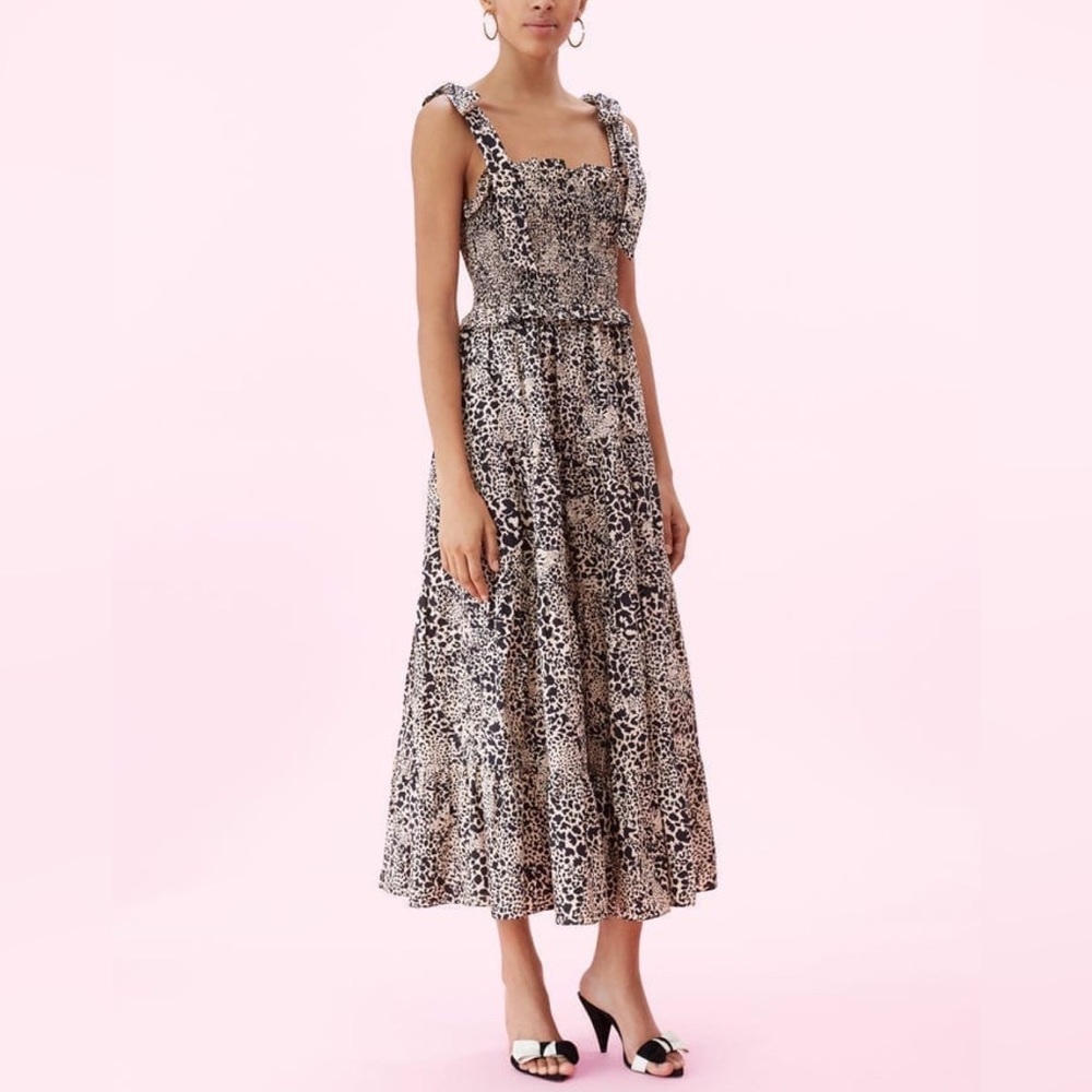 Rebecca Taylor sleeveless cheetah print dress